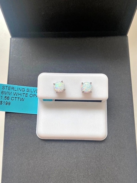 Jewelry - Sterling Silver Opal Stud Earrings